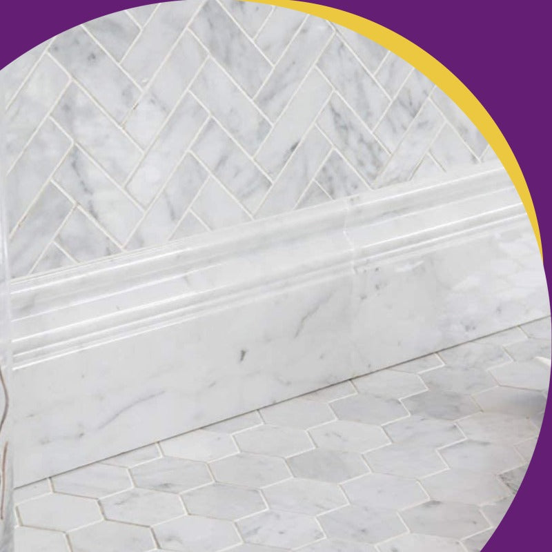 Premium Herringbone, Marble Mosaic