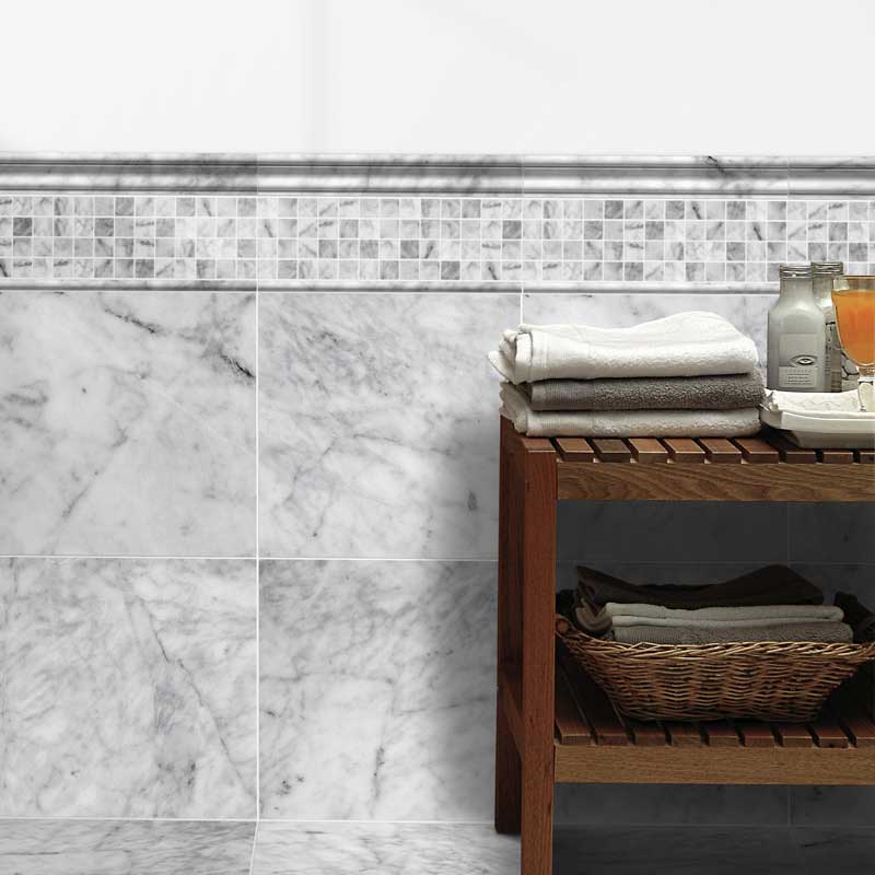 Carrara White T Marble Tile