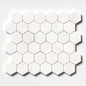 Bianco Dolomiti Honed Hexagon Marble Mosaic