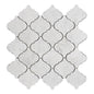 Carrara Arabesque  Polished Marble Mosaic Tile Polished 75x75x10mm