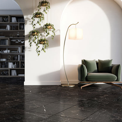 Carrara Black Marble Tile