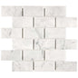 Carrara Italian Polished Subway Marble Mosaic