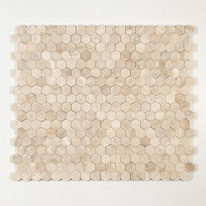 Diana Royal Honed Hexagon Marble Mosaic