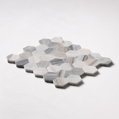 Skyline Polished Hexagon Marble Mosaic