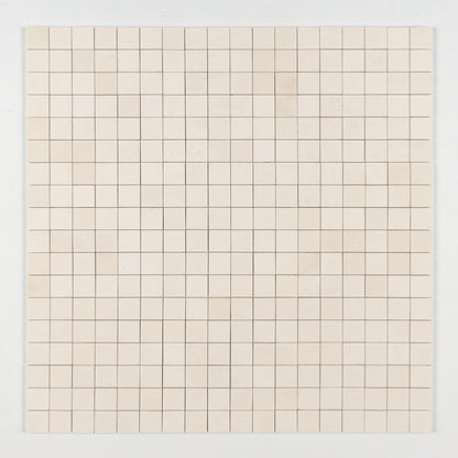 Snow White Honed Limestone Mosaic Tile 48x48x10mm