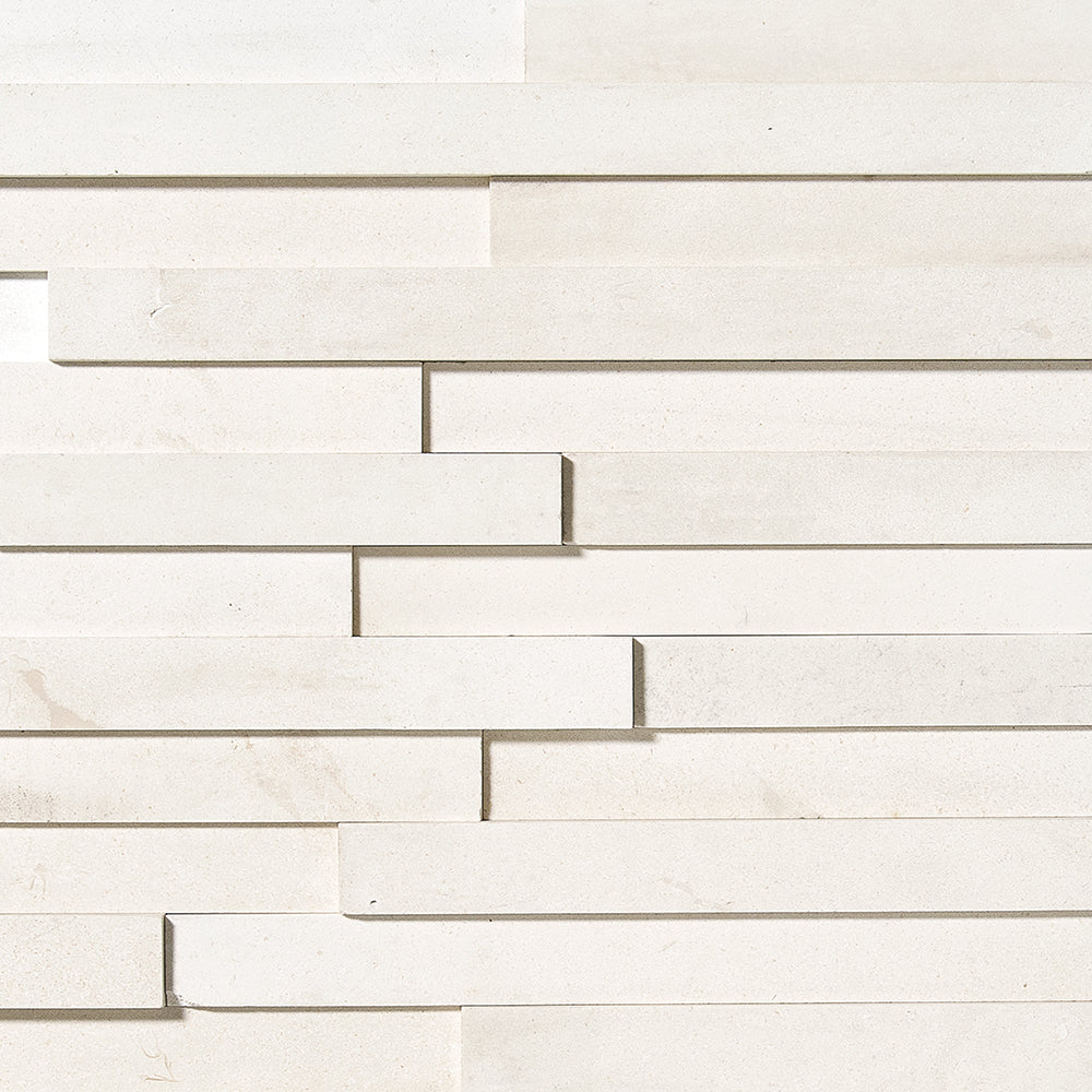 Snow White Limestone Wall Decos Elevations Random Pattern