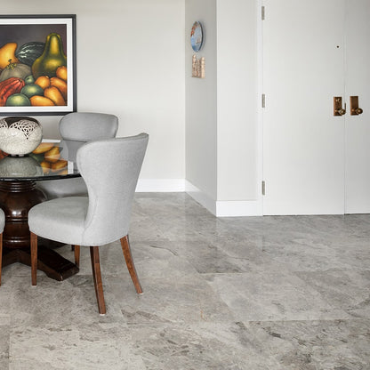 Tundra Silver Marble Tile